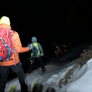 Sani e salvi due scialpinisti in difficoltà al colle Pinter