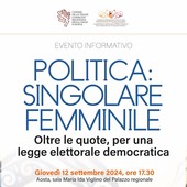 'Politica: singolare femminile': conferenza della Consulta regionale per le pari opportunità