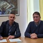 Da sn l'assessore Davide Sapinet e il sindaco di Pont-St-Martin, Marco Suquet