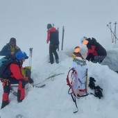 Recuperata la scialpinista bloccata sul Rosa