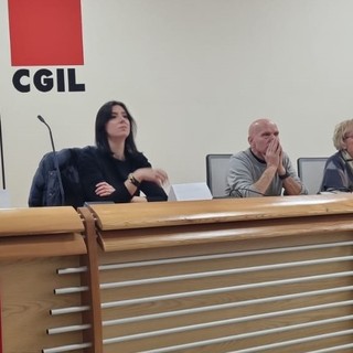 Un momento della conferenza stampa odierna