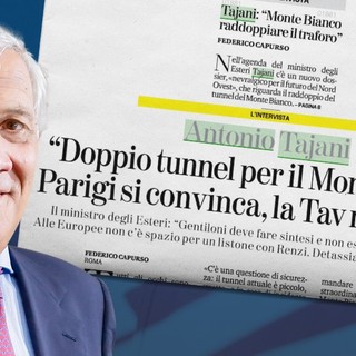 Tajani, 'indispensabile il raddoppio del tunnel del Bianco'