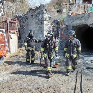 La Thuile, domato pericoloso incendio in una galleria delle vecchie miniere