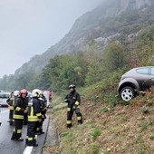 Abbandona l'auto dopo l'incidente: 'un cane mi ha attraversato la strada'