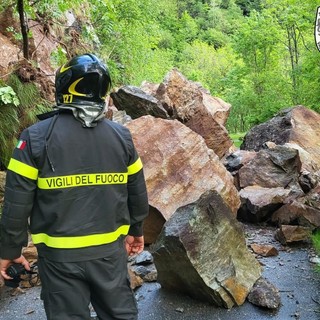 Frana a Ivery sulla strada di Perloz