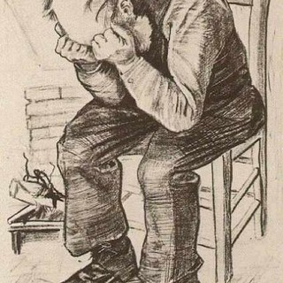 Vecchio con la testa tra le mani, 1882-Vincent van Gogh (1853-1890)