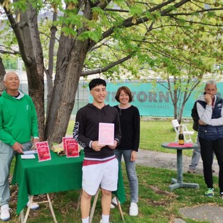 Matteo Volante durante la premiazione