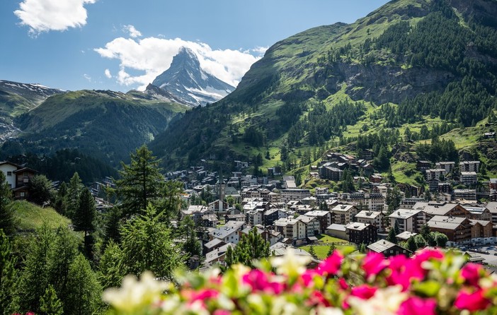 Panoramica di Zermatt con il Cervino sullo sfondo (photo credit Pascal Gertschen)